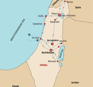 Route Map of the Journey Of Christ