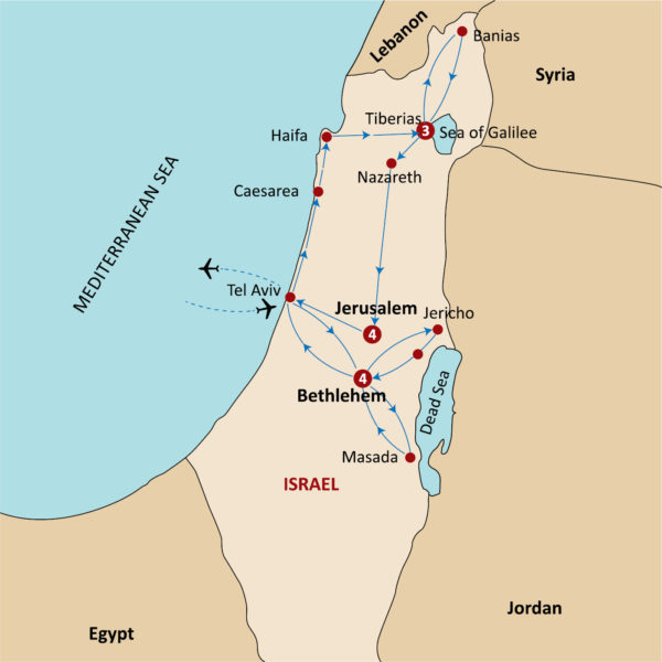 Route Map of the Journey Of Christ
